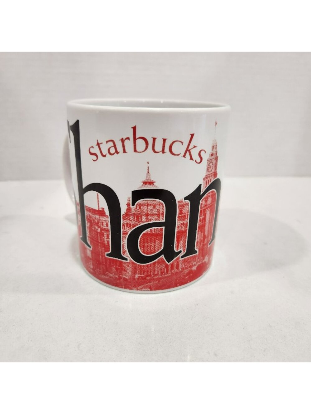 Starbucks Shanghai Collector Series City Mug 20 oz Red & Black 2001